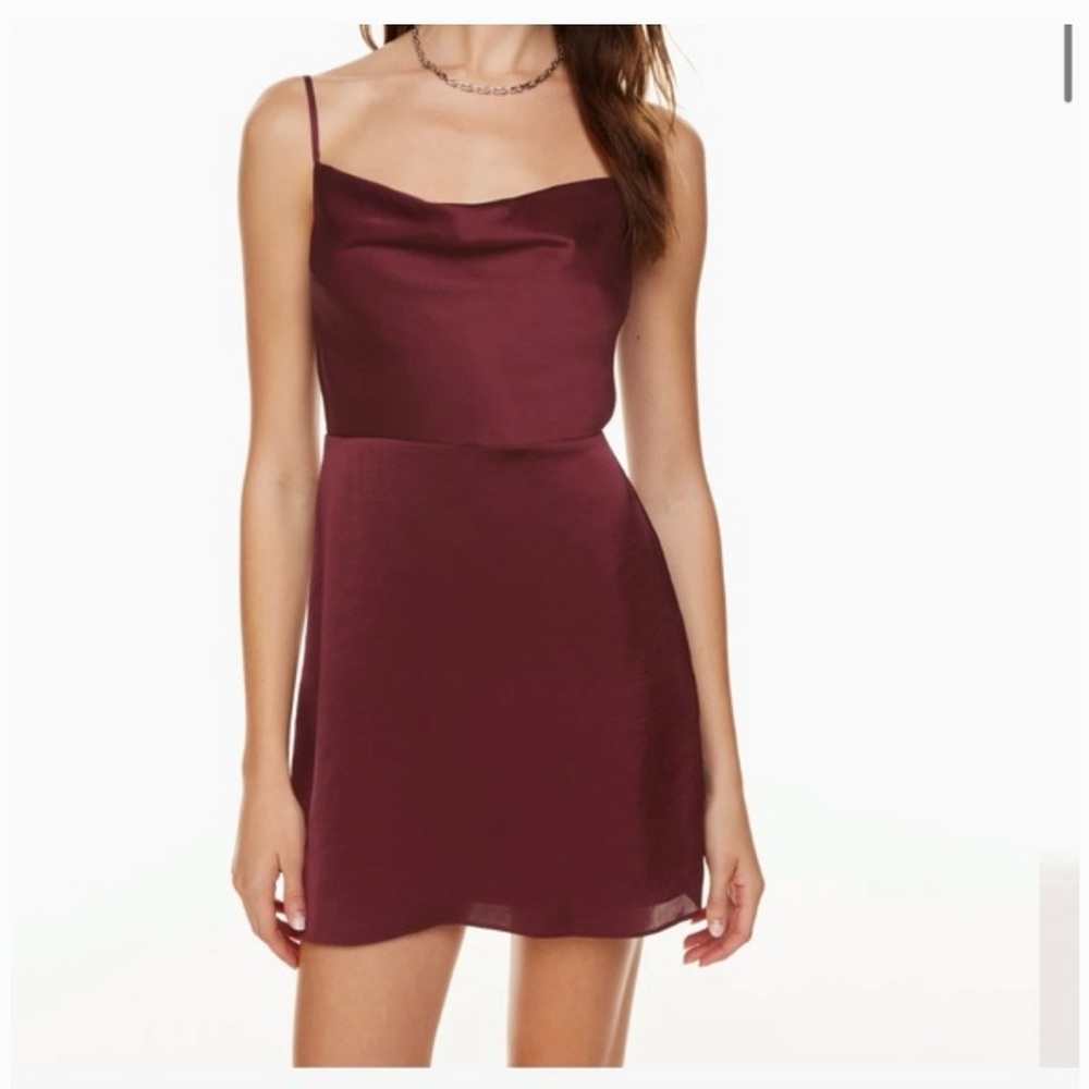 Sunday Best Deep Burgundy Satin Dress